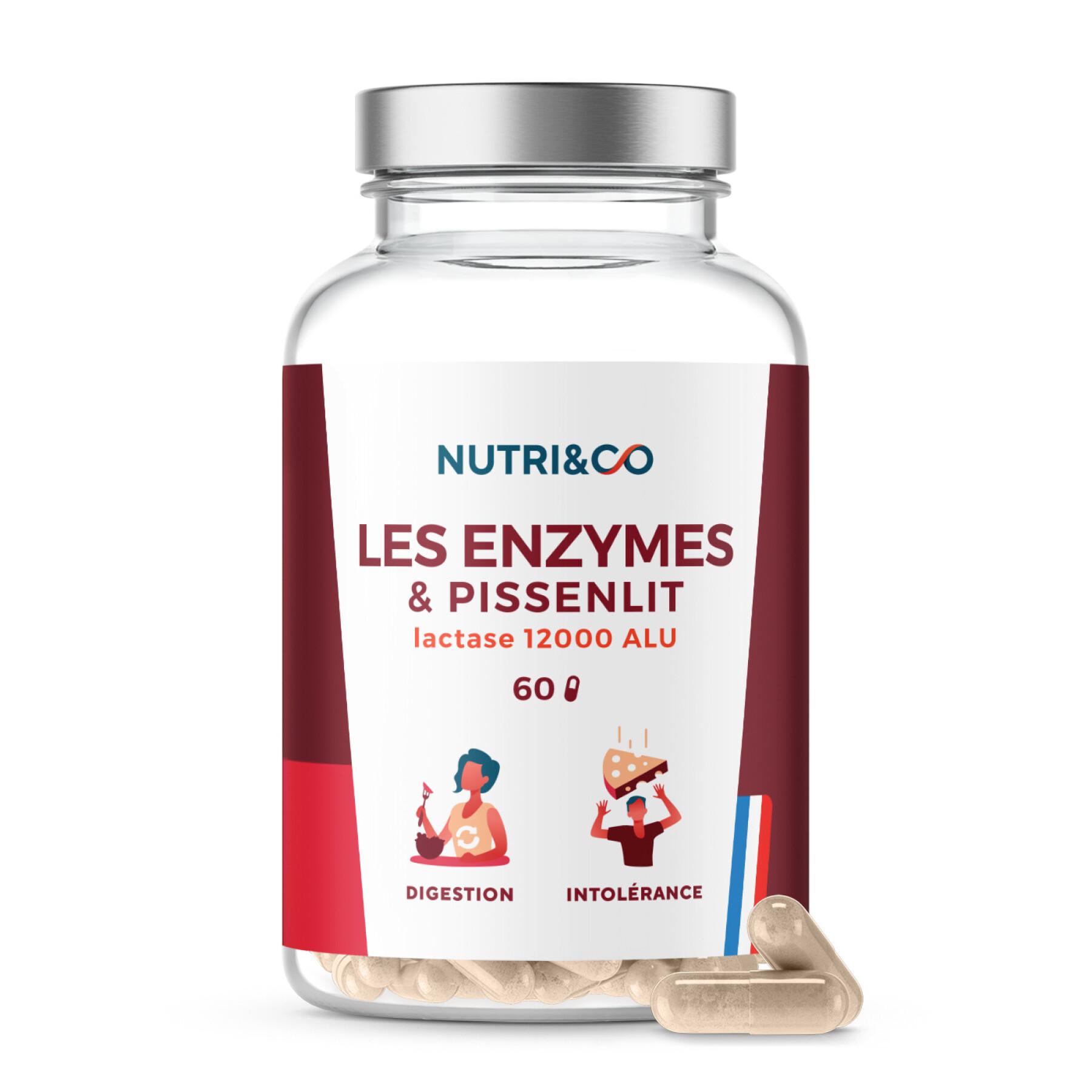 Food supplement for digestion Nutri&Co Les Enzymes & Pissenlit - 60 gélules