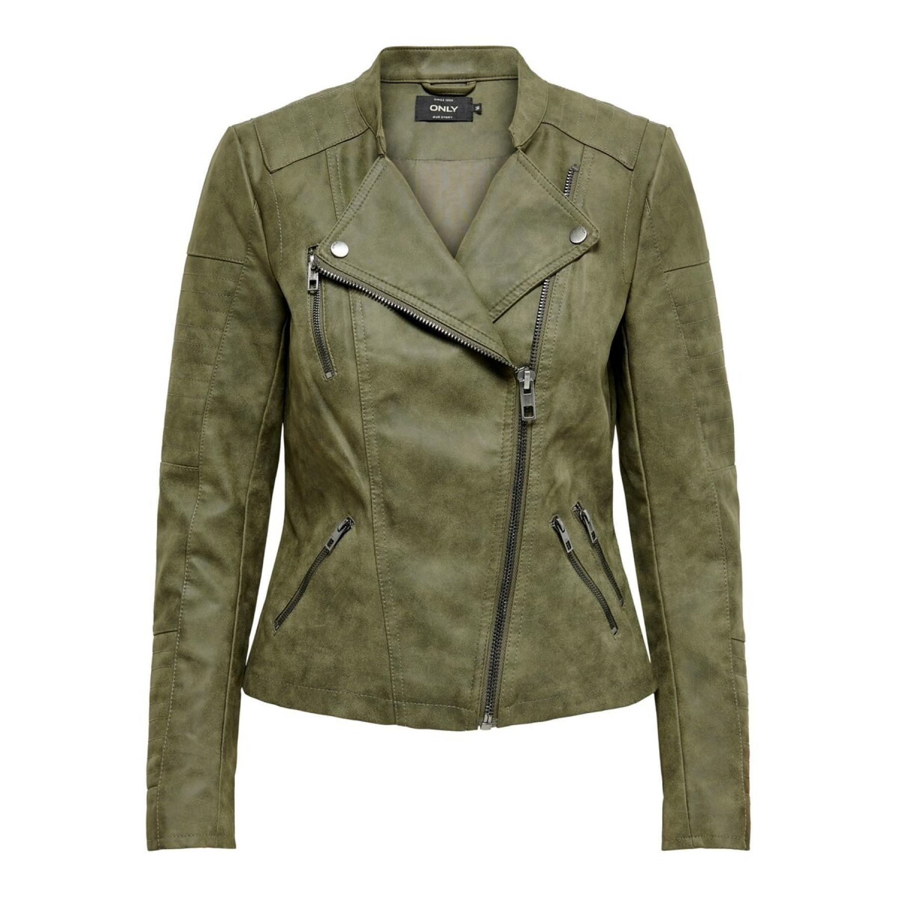 Leather jacket woman Only Ava imitation cuir biker