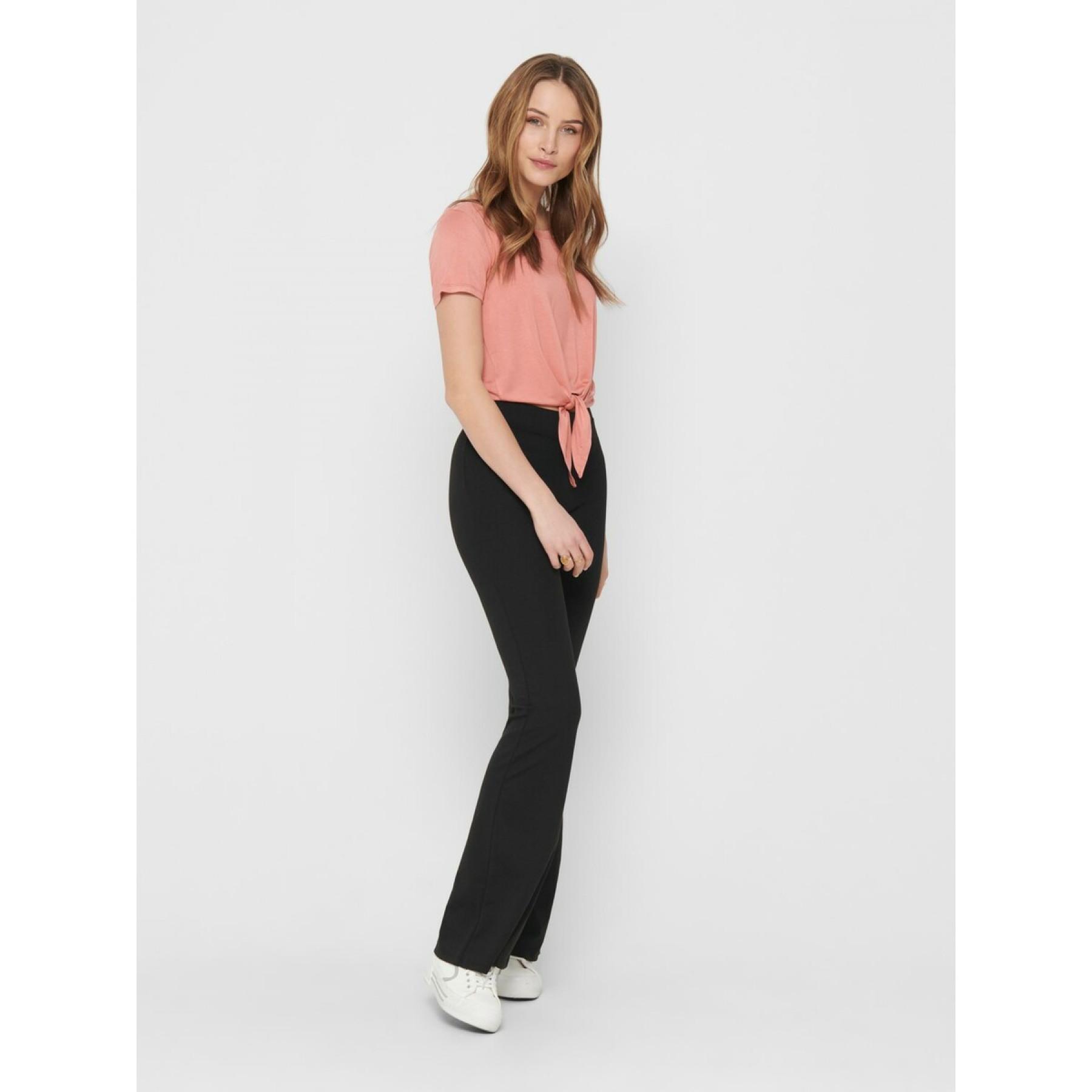Trousers woman Only Fever stretch flaired
