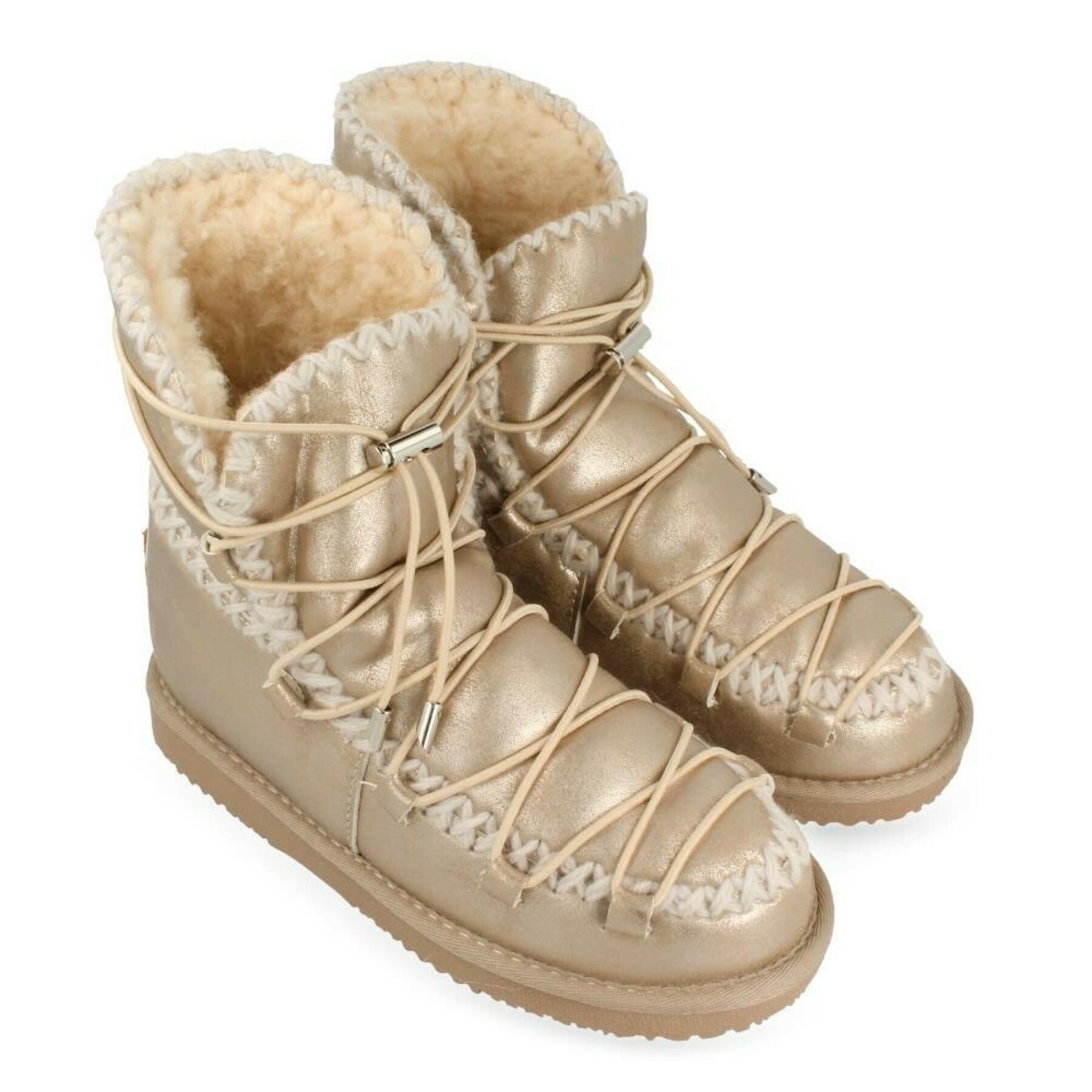 Women's boots Gioseppo d'hiver dorées à lacets
