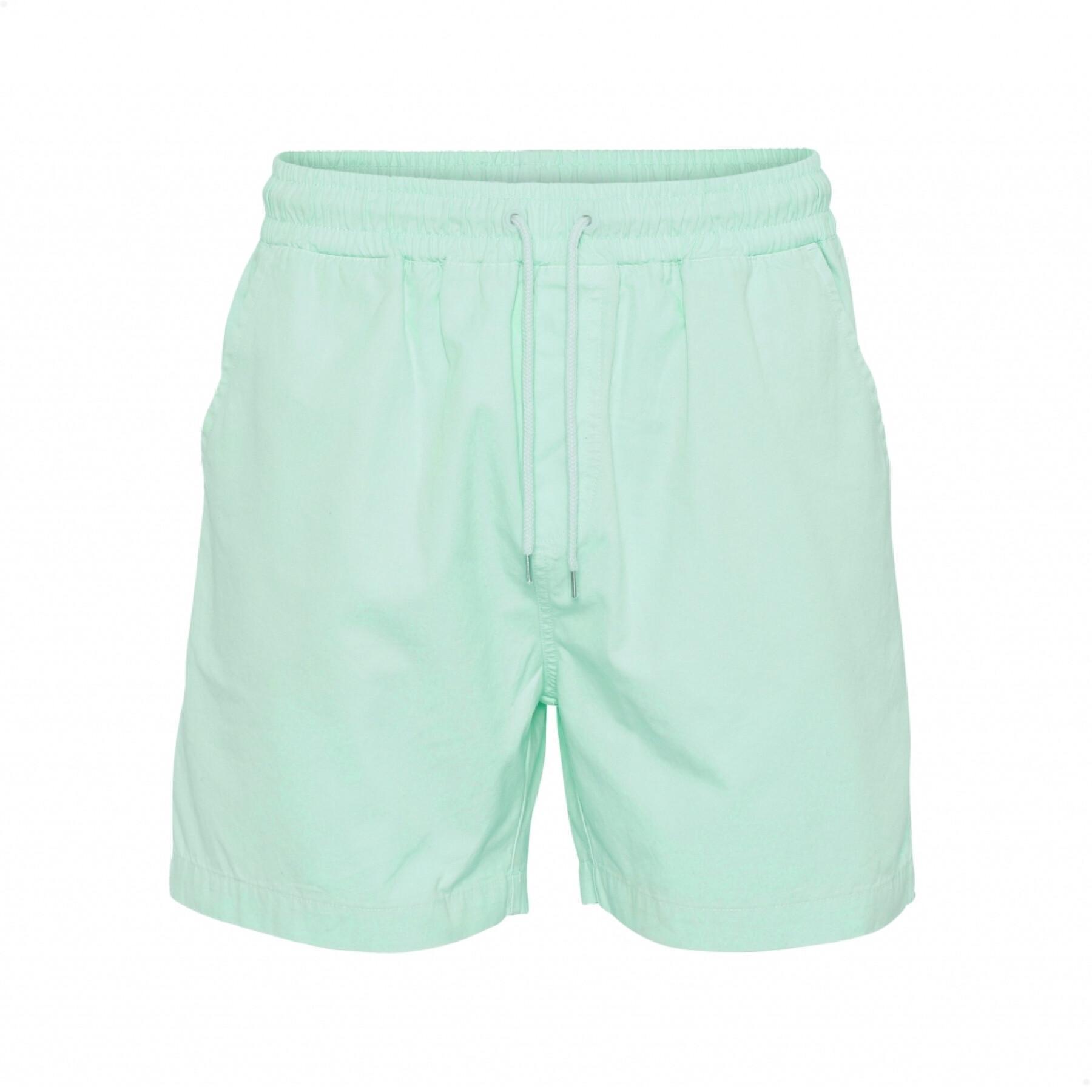 Twill shorts Colorful Standard Organic light aqua