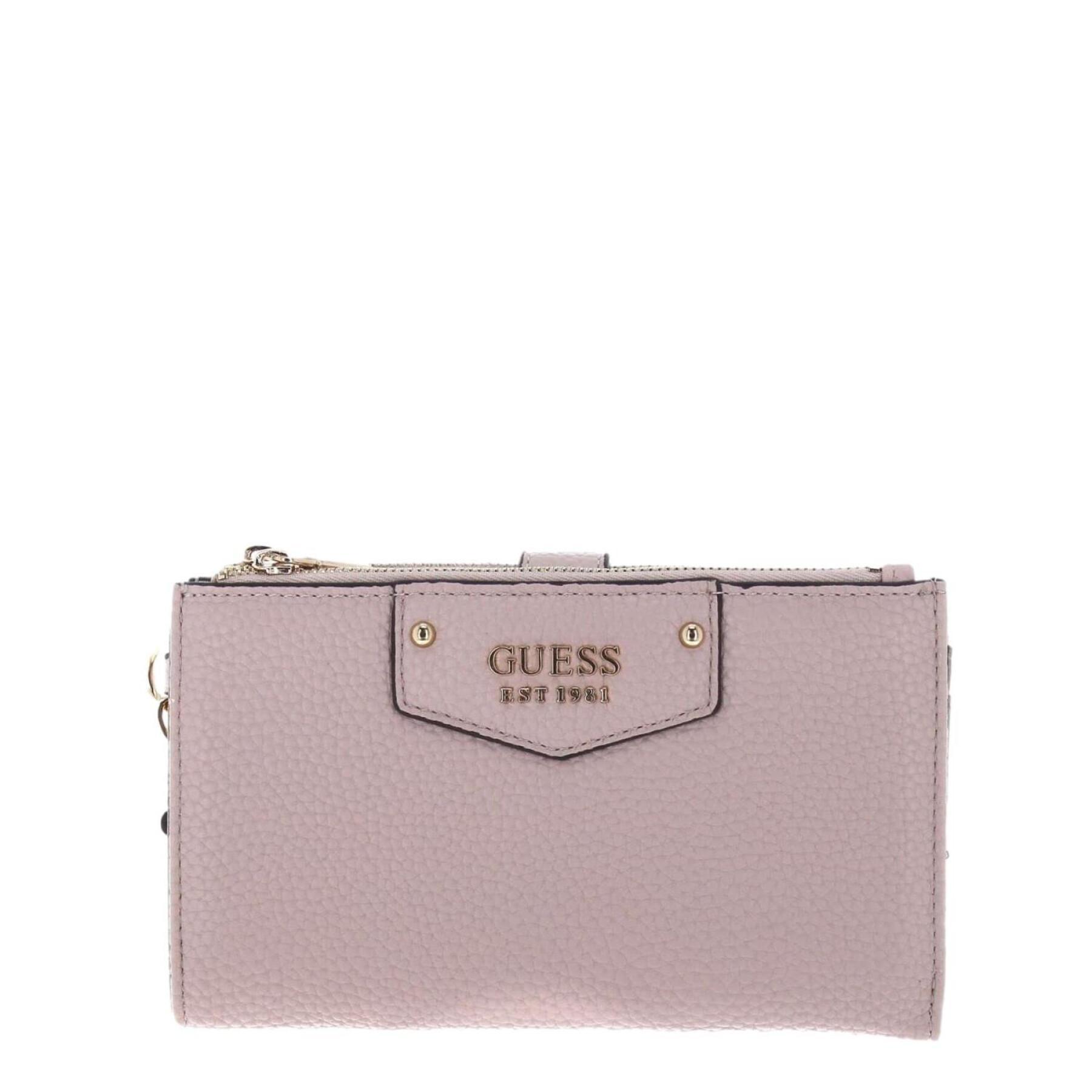 Double zip wallet for women Guess Eco Brenton SLG