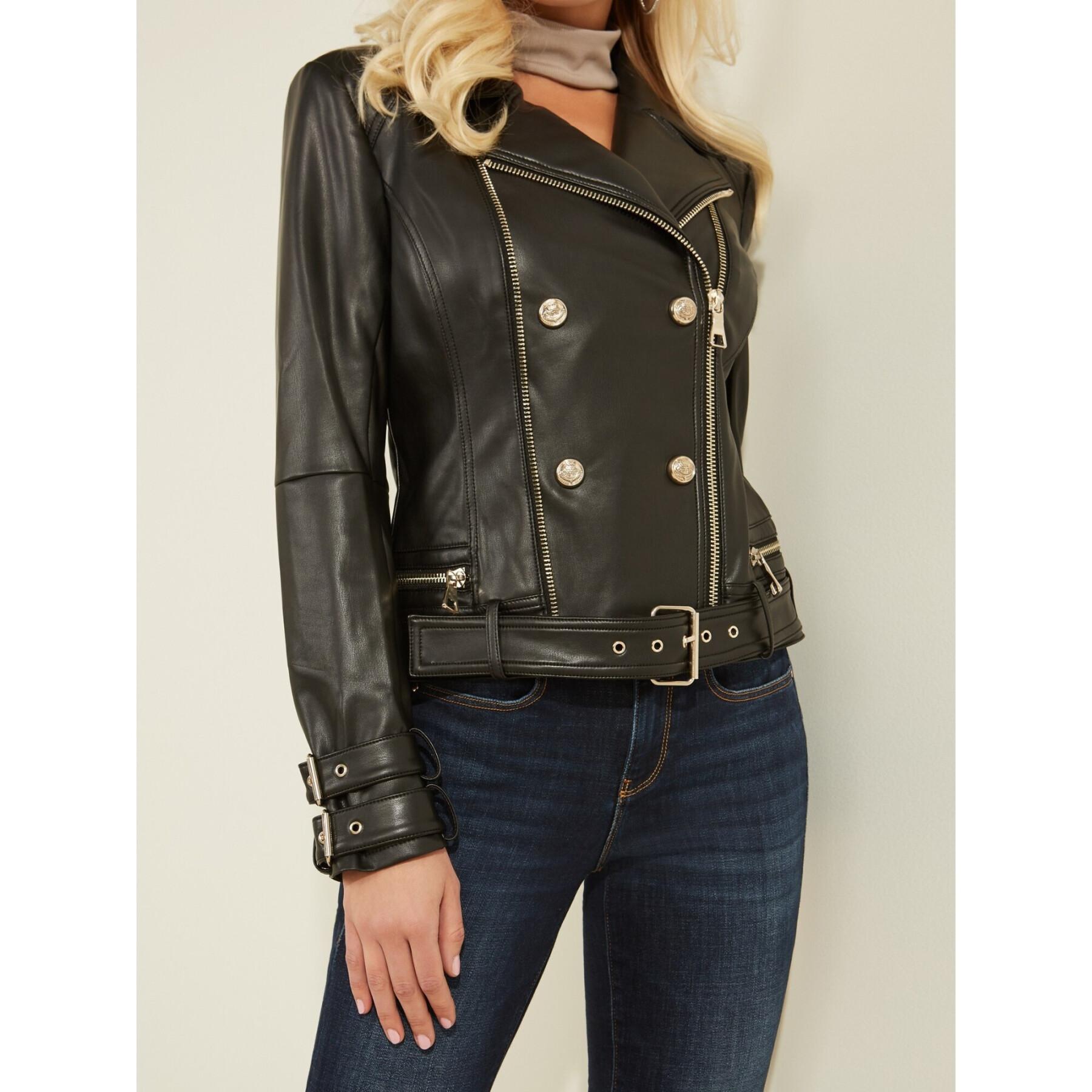 Leather jacket woman Guess Olivia