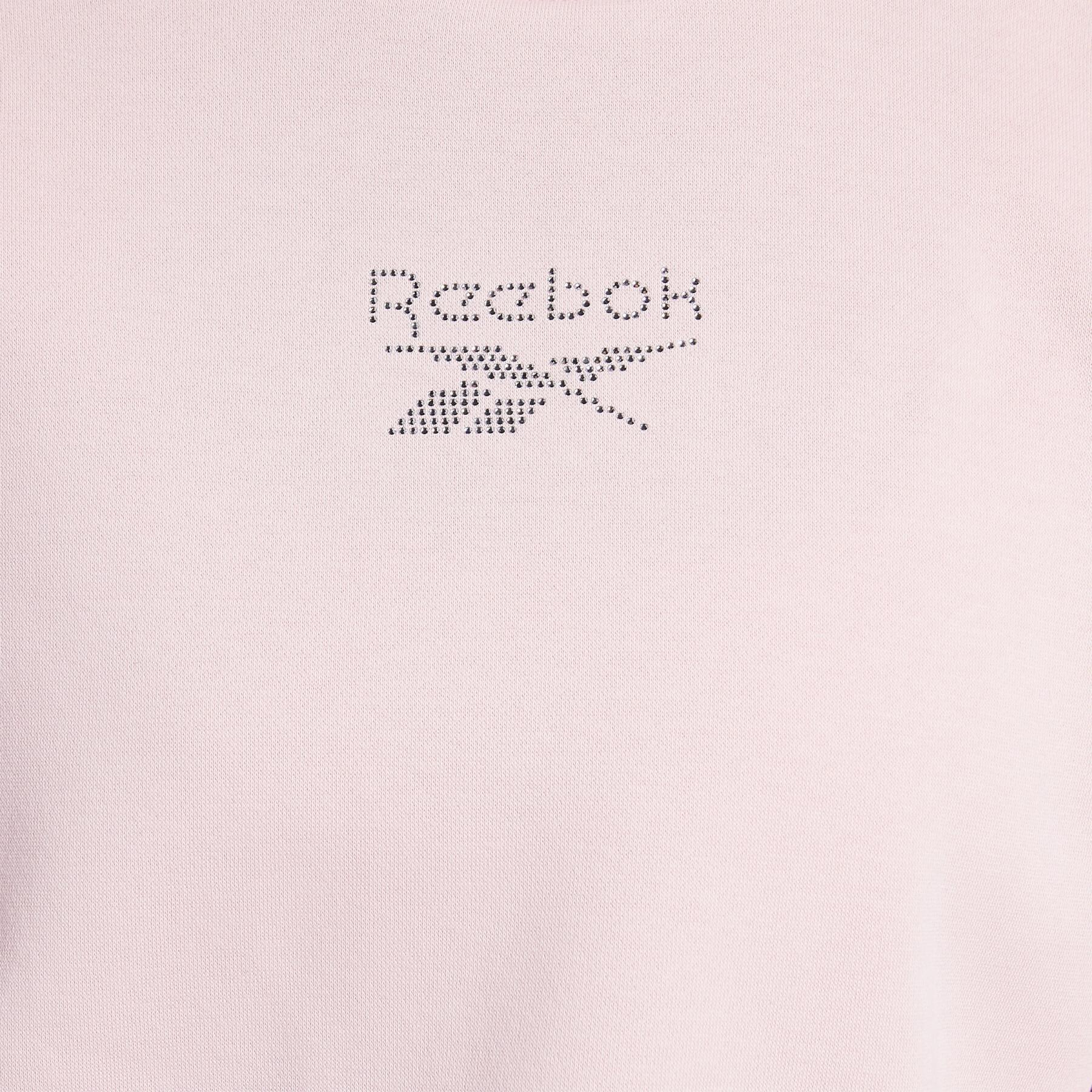 Sweatshirt round neck woman Reebok Classics Sparkle