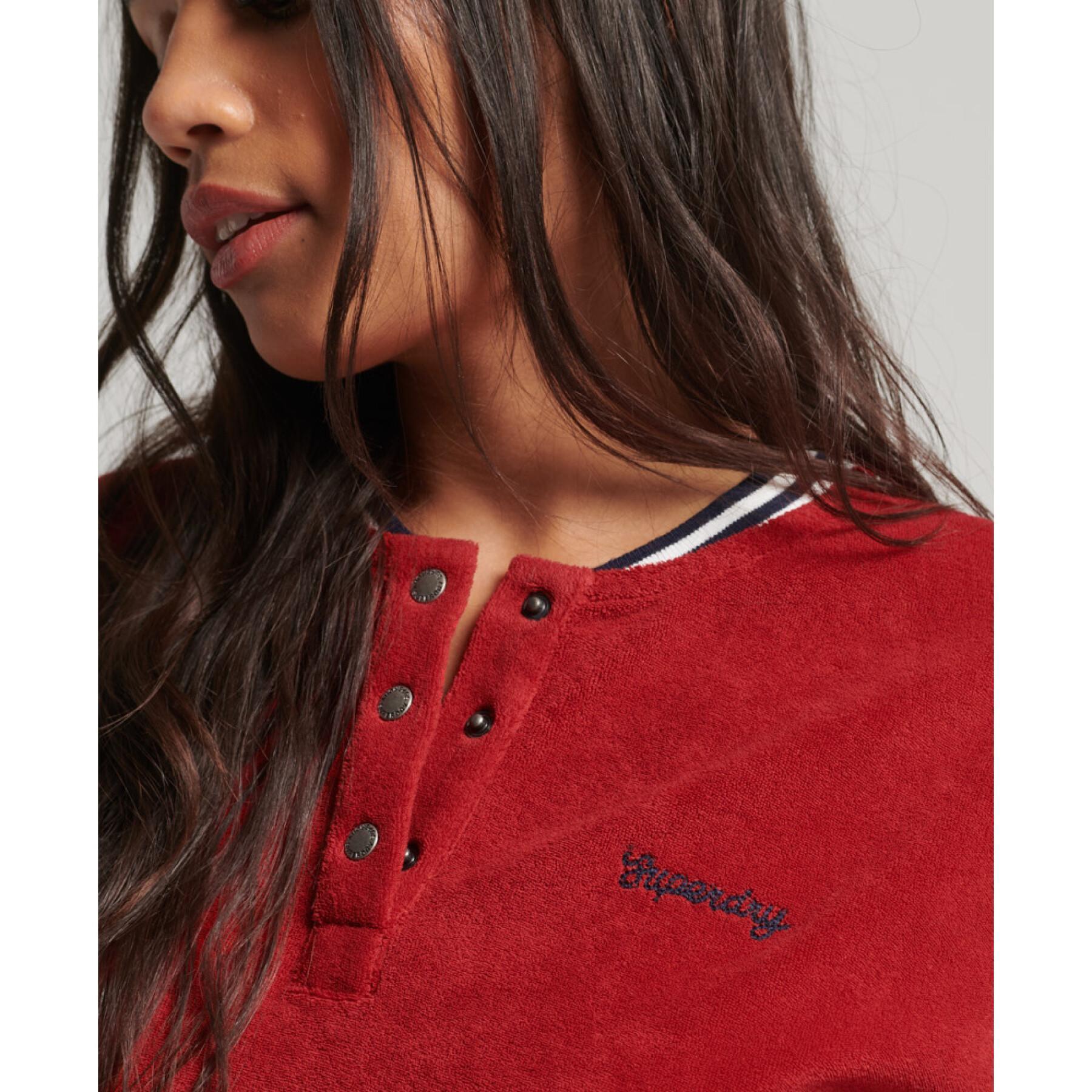 Woman's terry cloth polo shirt Superdry Vintage