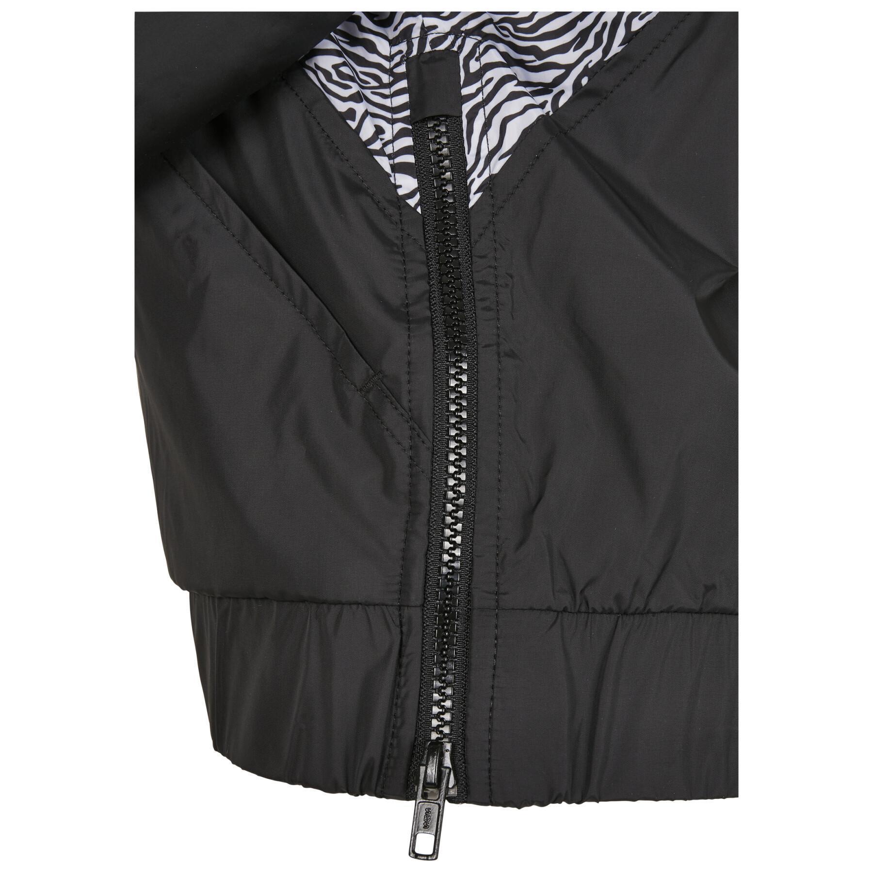 Women's waterproof jacket large sizes Urban Classics aop mixed pull