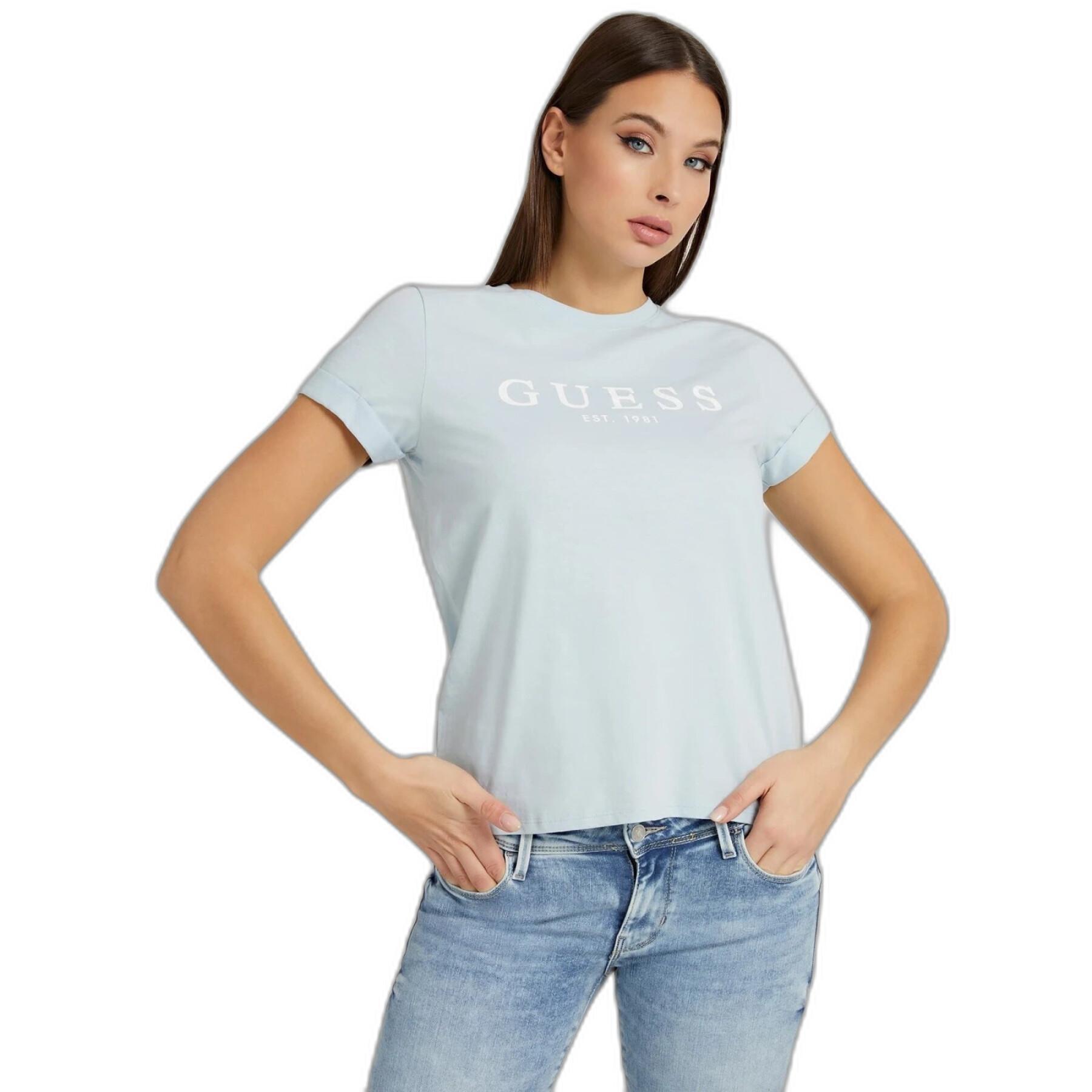 Women's short sleeve T-shirt Guess 1981 Roll Cuff