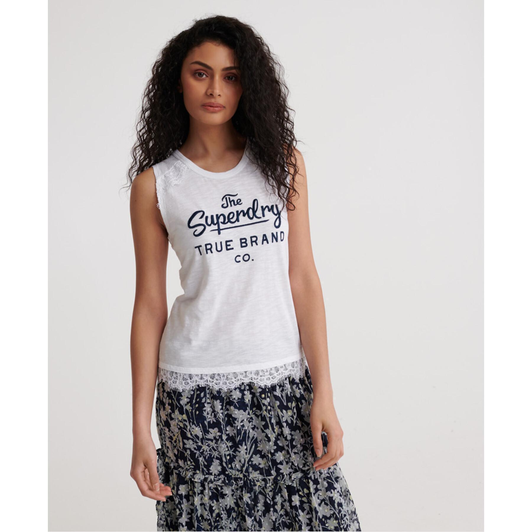 Women's lace tank top Superdry Jessica Graphic