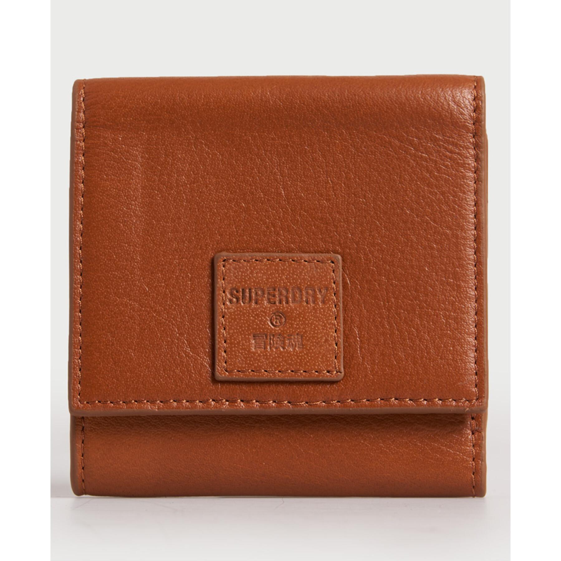 Small leather wallet with flap for women Superdry