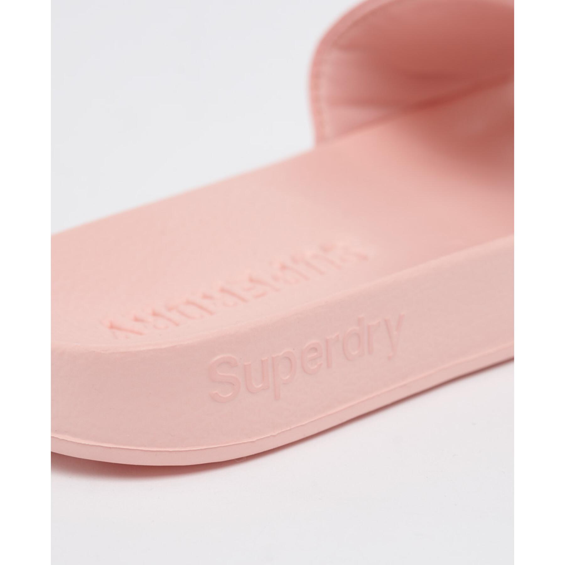 Women's logo pool sandals Superdry High Build