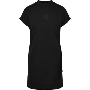 Women's t-shirt dress Urban Classics cut on sleeve printed (large sizes)