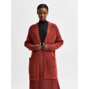 Women's long cardigan Selected Lulu knit