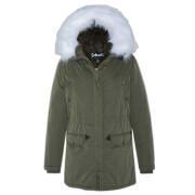 Women's faux fur hooded parka Schott n3b