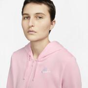 Sweatshirt full zip hoodie for women Nike Club Fleece STD